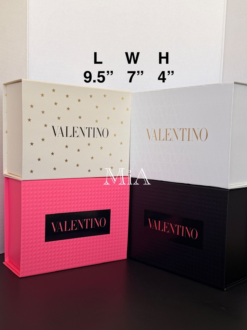 4 x VALENTINO Gift Boxes (9.5” x 7” x 4”)